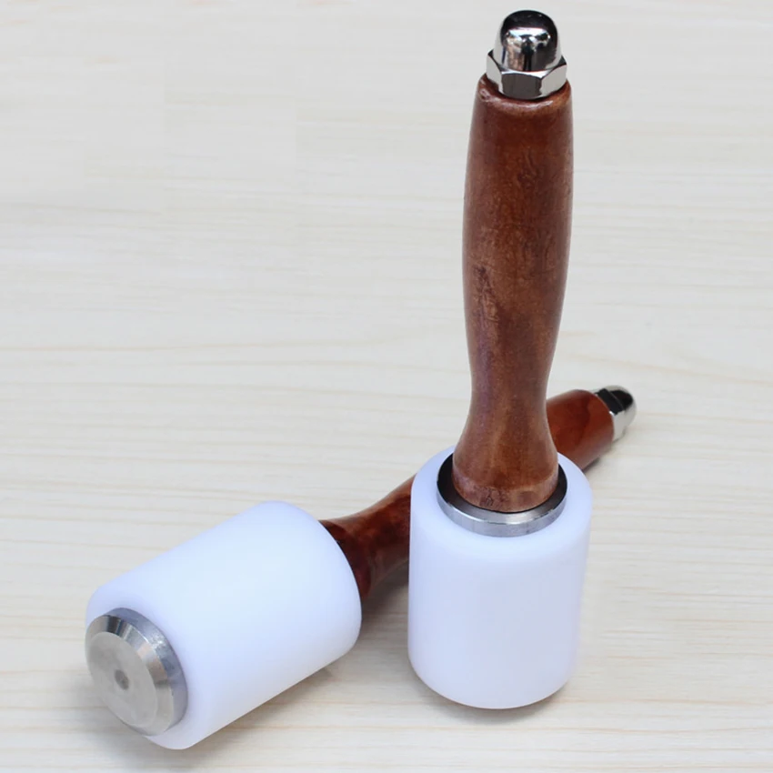 

Nylon Hammer - Leather Carving Hammer Cowhide Sew Hammer with Wooden Handle