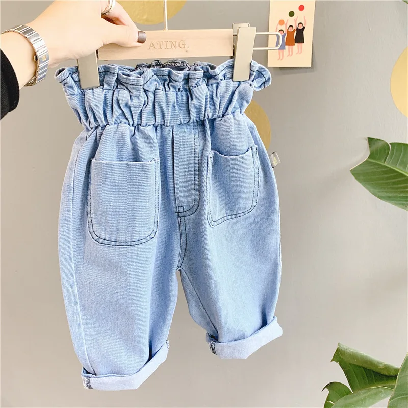 

Children's Jeans Spring Girls' High Waist Jeans Casual Pants Baby Girl pant