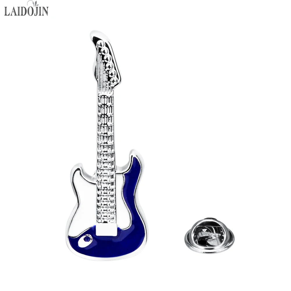 

LAIDOJIN Newest Guitar Brooches For Mens Ladies Badges Suit Brooch Pins Collar Decorated Shirt Coat Accessories Jewelry Gift
