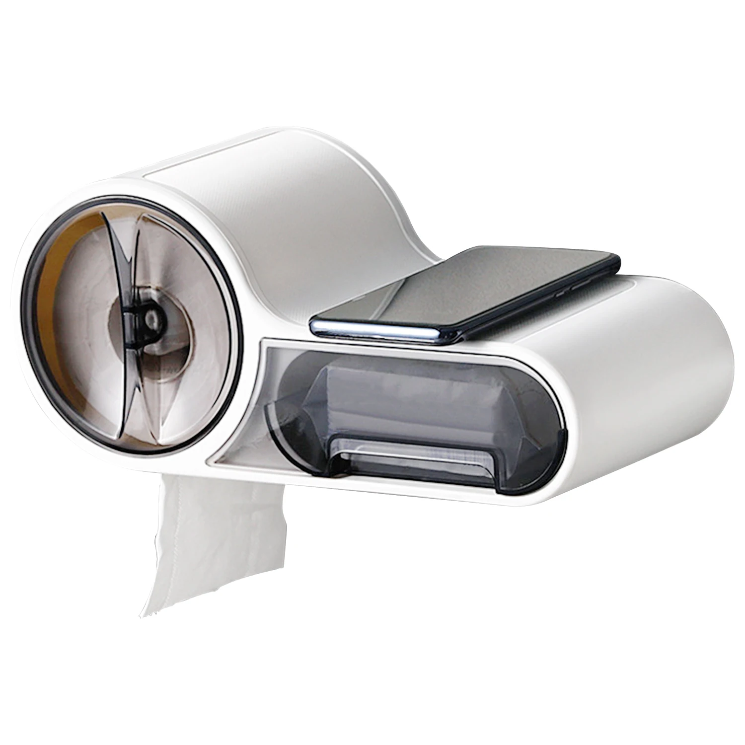 Держатель для туалетной бумаги в ванную комнату с полкой диспенсер бумажных