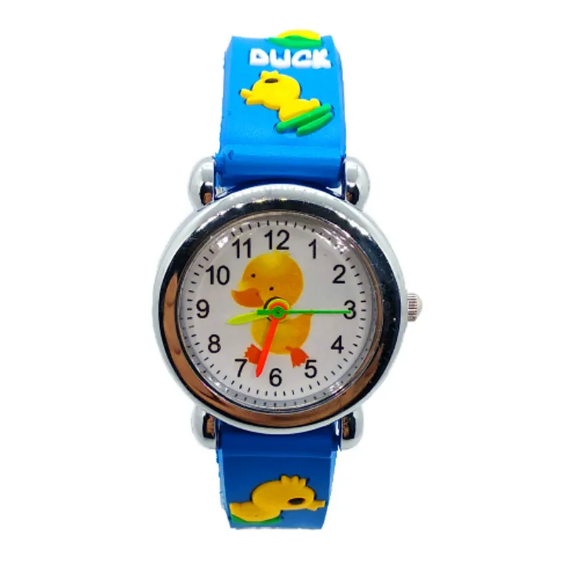 

Suitable for 3-10 Year Old Baby Using Cute Pet Duck Children Watch Boy Girl Quartz Silicone Child Watch Christmas Birthday Clock