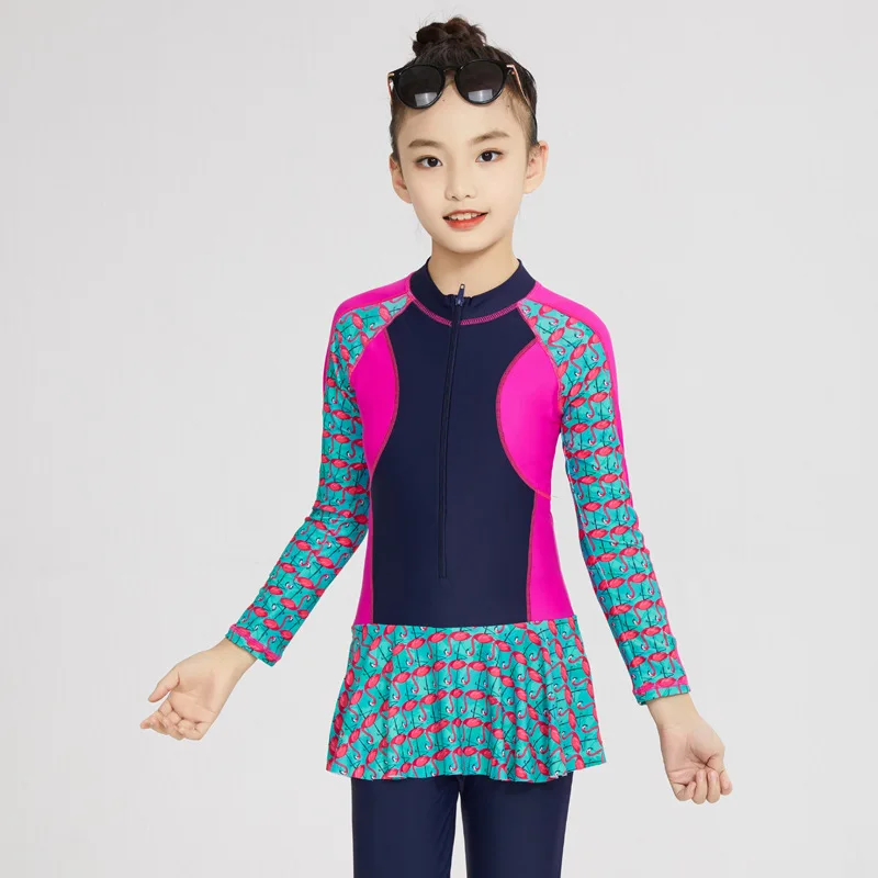 Купальник женский с длинным рукавом на молнии спереди | Спорт и развлечения