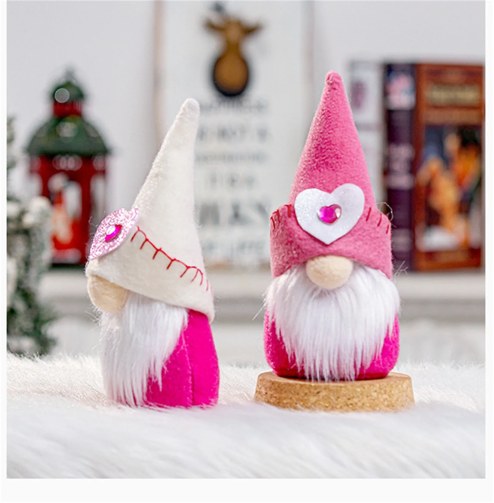 Семейная Рождественская Скандинавская шляпа с острым носком без лица гном Санта