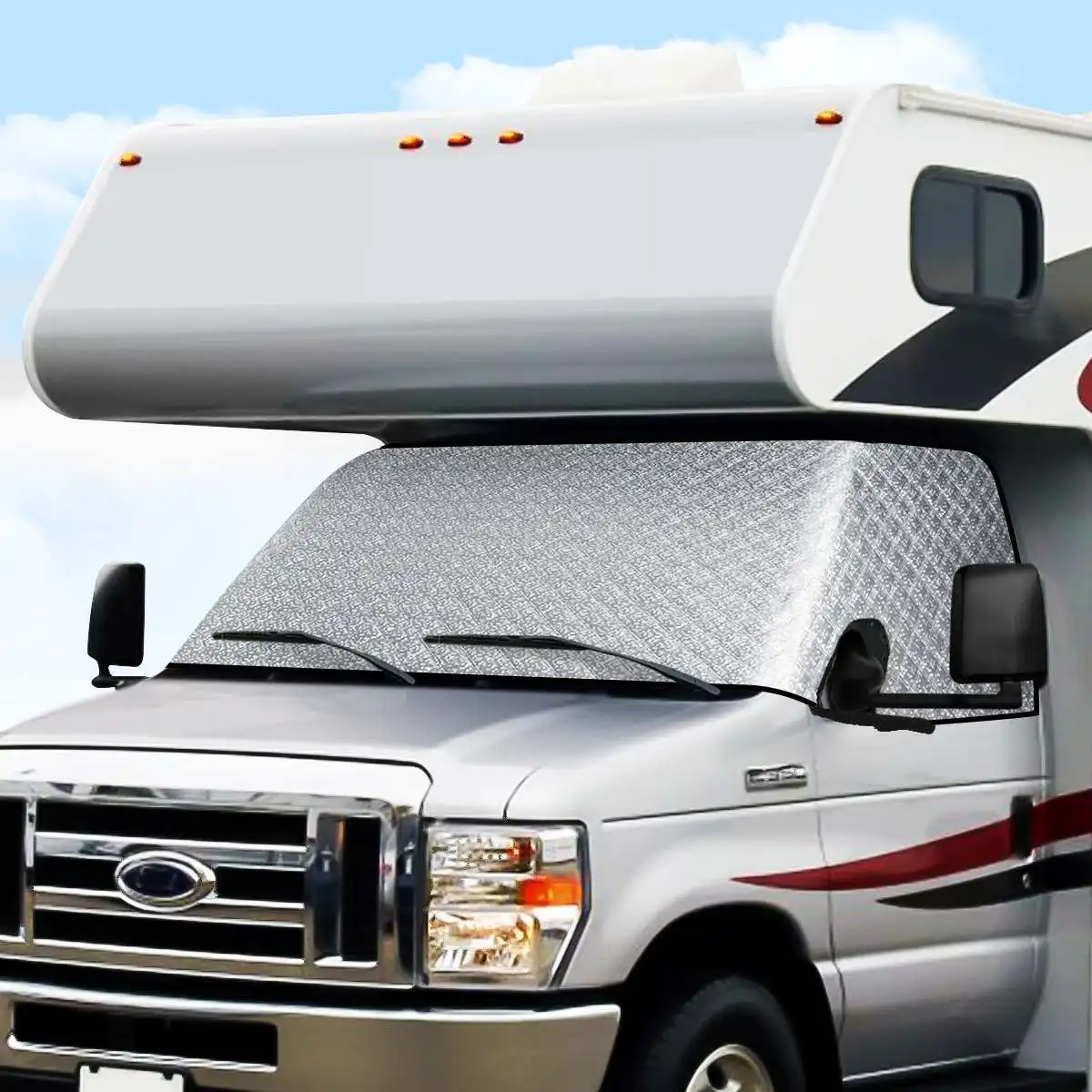 

Чехол на переднее ветровое стекло RV для Ford Class C 1997 1998 1999 2020, чехол на окно переднее ветровое стекло для автодома с хлопковой подкладкой