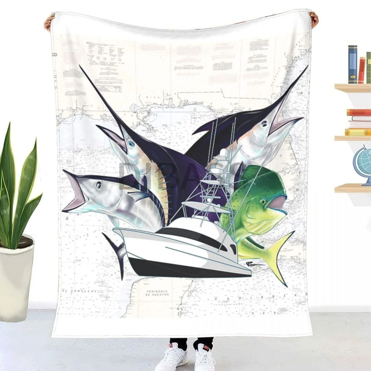 

In To The Blue Comforter 3D Printed Flannel Throw Blanket