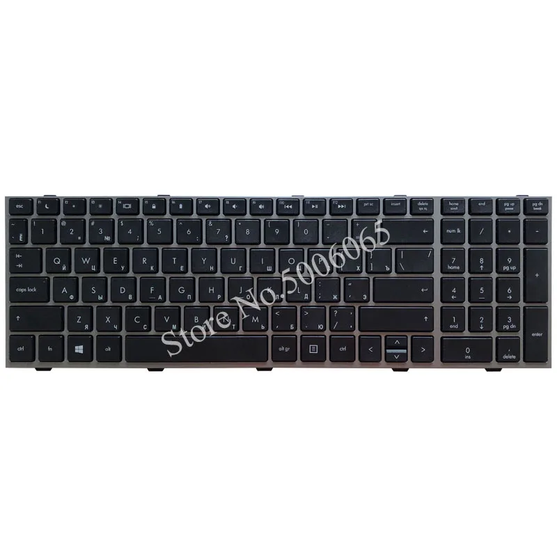 Новая русская клавиатура для ноутбука hp probook 4540 4540S 4545 4545S 4740 4740S с серебристой серой рамкой