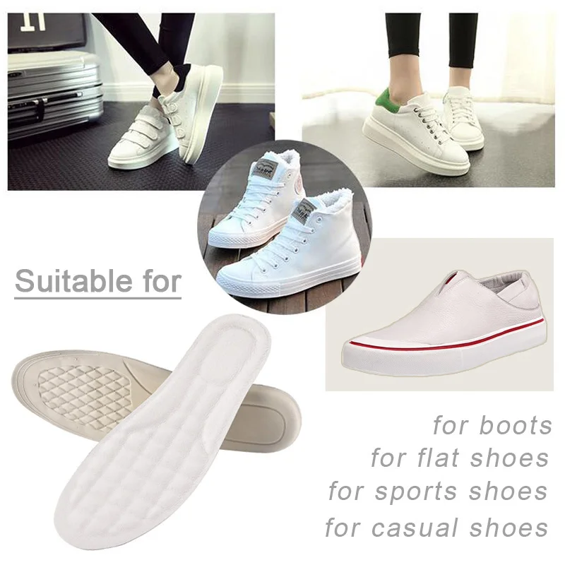 Soumit свиная кожа латексные стельки Нескользящие белые сапоги из натуральной