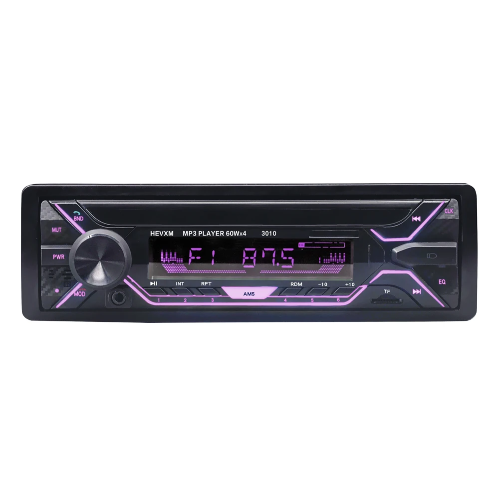 Автомагнитола, Автомобильный MP3-плеер, Bluetooth, Автомобильный mp3 музыкальный радио, 7 цветов на выбор, MP3 автомобиль