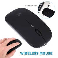 pohiks 1pc black portable dual mode mouse wireless led gaming mouse rechargeable mice for pc computer laptop