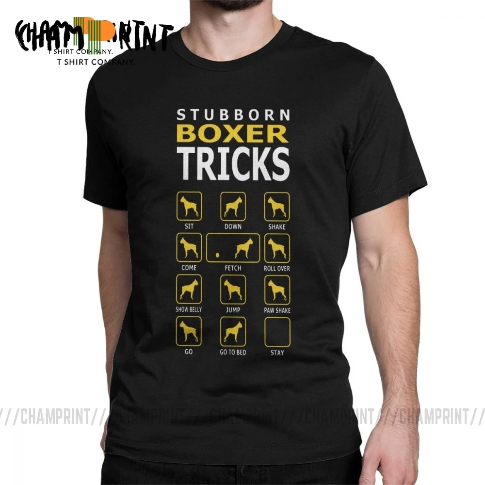 Забавная футболка для мужчин с изображением прямого боксера собаки трюков новая