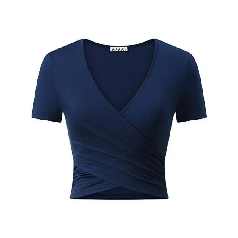 2018 Spring Summer European And American New Style Ms Explosion Models Women T-shirt Cross-Short Sleeve Top Wholes |