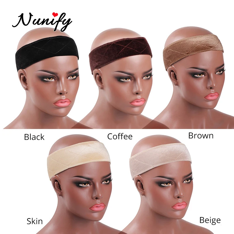 Nunify-Peluca de despedida de encaje, cinta para la cabeza cómoda, ajustable, antideslizante, color Beige, marrón oscuro y negro, 2022