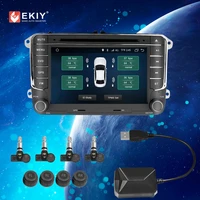 ekiy usb tpms tire pressure monitoring system for car radio navigation tyre internal external sensors alarm monitoring system