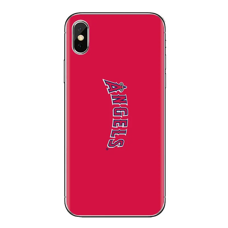 Прозрачный ТПУ чехлы накладки Anaheim Angels для iPhone XS Max XR X 4 4S 5 5S 5C SE 6 6S 7 8 плюс samsung Galaxy J1