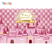 yeele princess pink castle headboard happy birthday photobooth baby banner photography backdrops backgrounds for photo studio