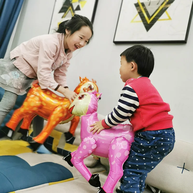 1 шт. 4D гигантский эльф лося олень фольги шары розовый Санта подарки Счастливого