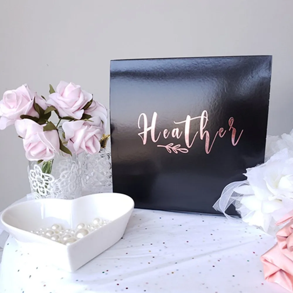 Navy Blue Wedding Gift Boxes Custom Bridal Gift Box Will You Be My Maid Of Honor  Box