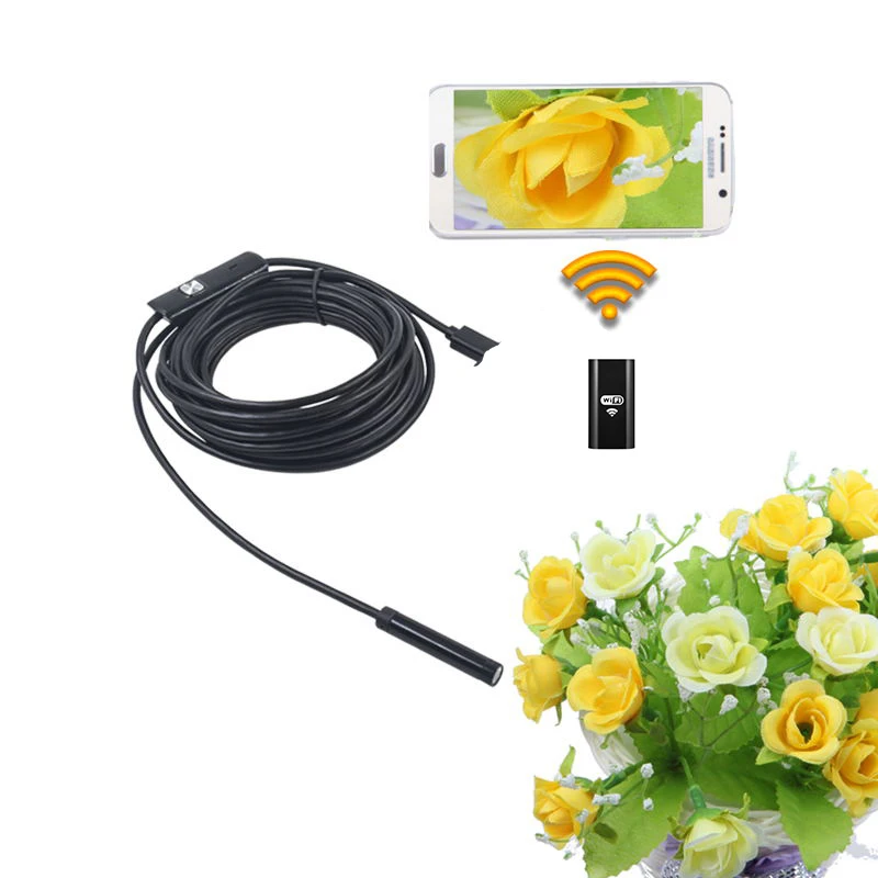 Эндоскоп с Wi-Fi и Камера Беспроводной Вай-Фай бокс для 5 мм 7 8 10 м USB Android эндоскоп