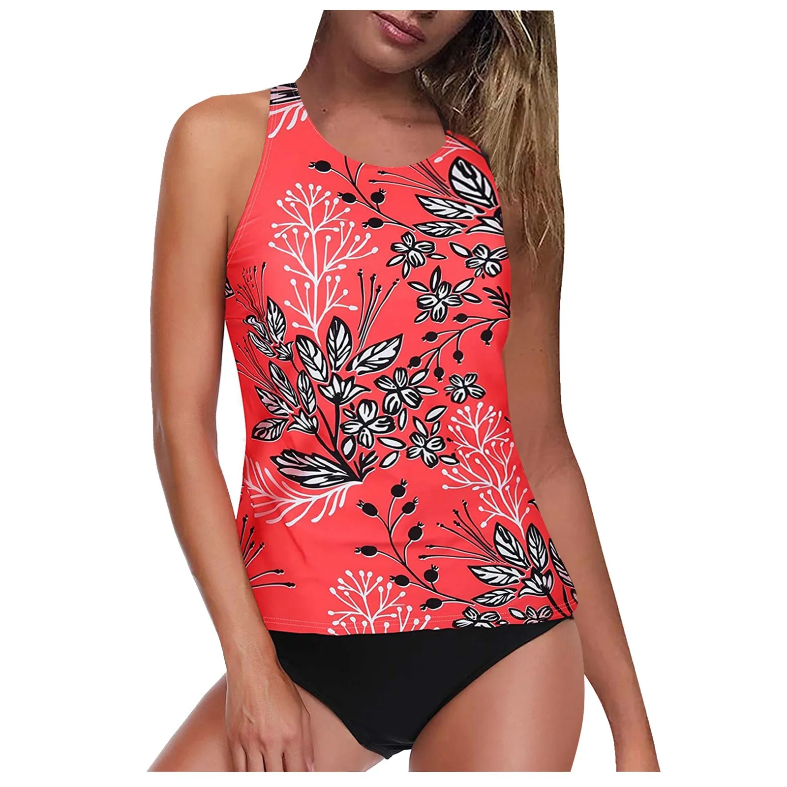 Plus Size Bikini Push Up For Ladies 2021 Summer Women's High Waist Neck Halter Tummy Control Two Piece Swimsuit New #BL3 |
