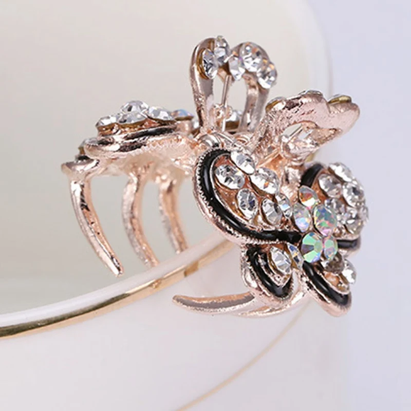 Женские заколки для волос Винтажные с кристаллами и стразами мини-бабочка корона