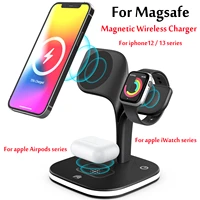 for magsafe magnetic wireless charger stand for iphone 13 12 pro max fast charging station for apple iwatch 7 6 5 4 3 2 airpods