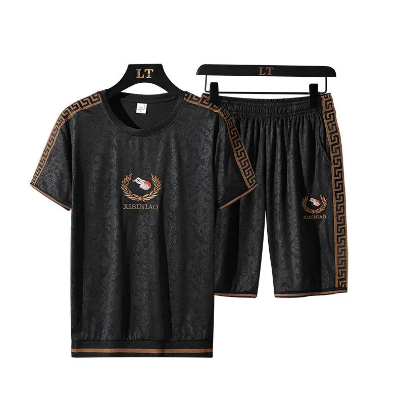 

Sports Outfits men's fashion casual Outfits men's summer loose Korean style handsome new men's short sleeve shorts two-piece set