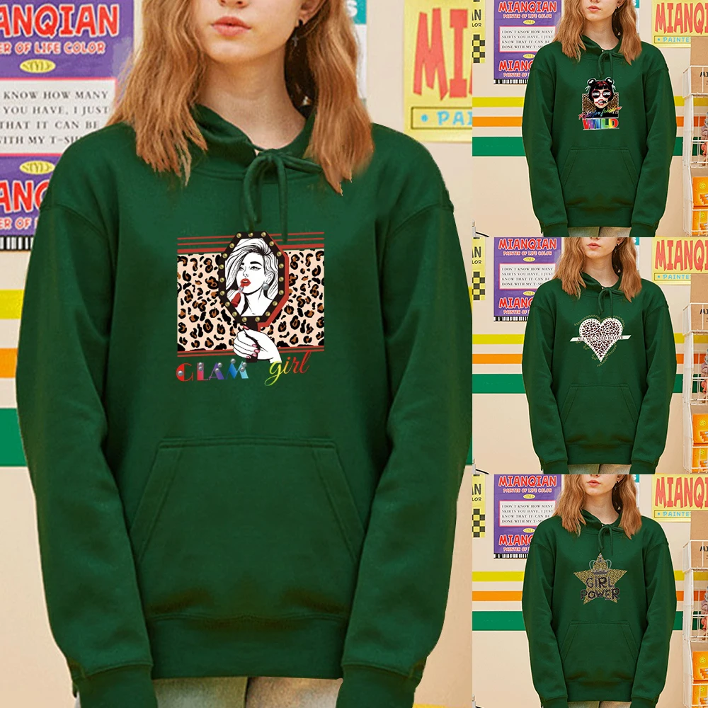 

Harajuku Hoodie Autumn and Winter Hip-hop Style Nostalgic Letter Printing Hooded Sweater Women Korean Long-sleeved Sweatshirt