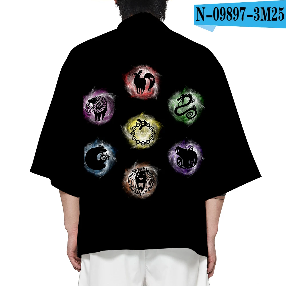 

Anime The Seven Deadly Sins Meliodas 3D Kimono Haori Yukata Women/Men's Fashion Summer Casual Cool Short Sleeve Cardigan