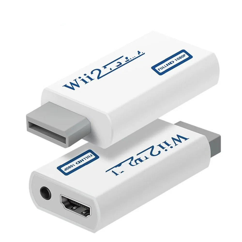 1080P Wii в HDMI-совместимый конвертер 2HDMI преобразователь Аудио выход адаптер Full HD 3 5