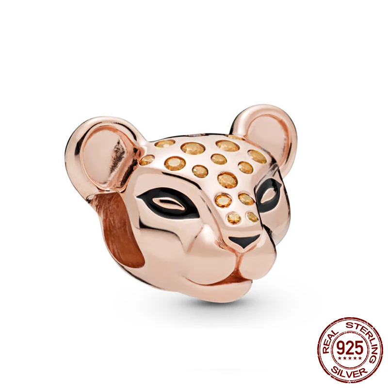

Classic 100% 925 Sterling Silver Beads Sparkling Lion Princess Charms fit Original Pandora Bracelets Women DIY Jewelry