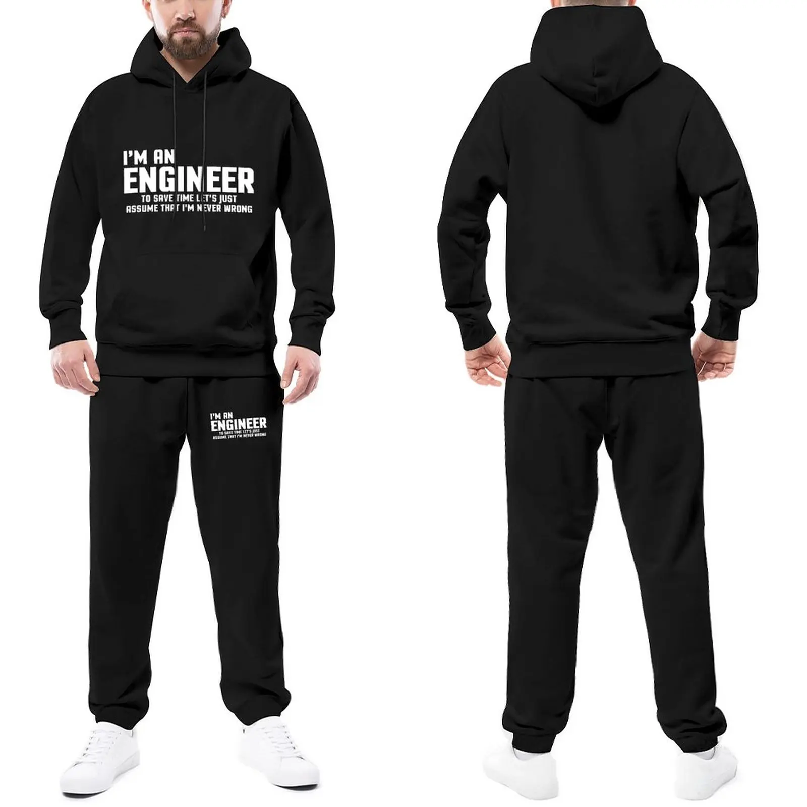 

Engineer Tracksuit Set I Am An Engineer Hip Hop Sweatsuits ChristmasSweatpants And Hoodie Set Men
