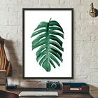 Свежий Зеленый Кактус большие тропические листья настенная Картина на холсте растения скандинавские плакаты и принты настенные картины для гостиной