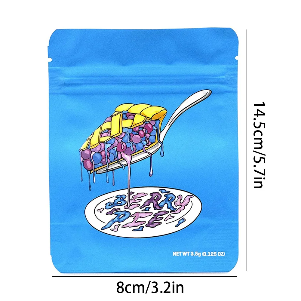 

Packing Bags Cookies Pancakes Dried Fruit Bags Blue Food Seal Ziplock Foil Bags Mylar Resealable Bags Smellproof Style1 25PCS