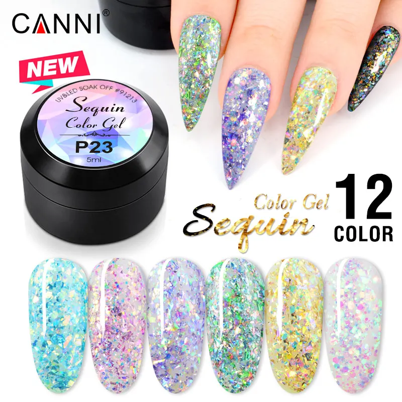 91213 блестки цветной гель лак для рисования 5 мл банка профессиональный маникюр