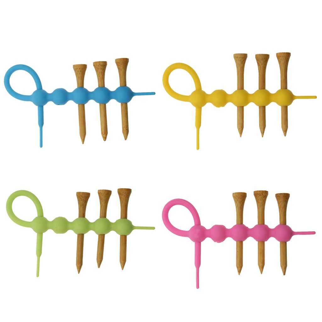 

Portable Golf Tee Holder Tool Carrier Clip + 4pcs Free Wood Golf Tees