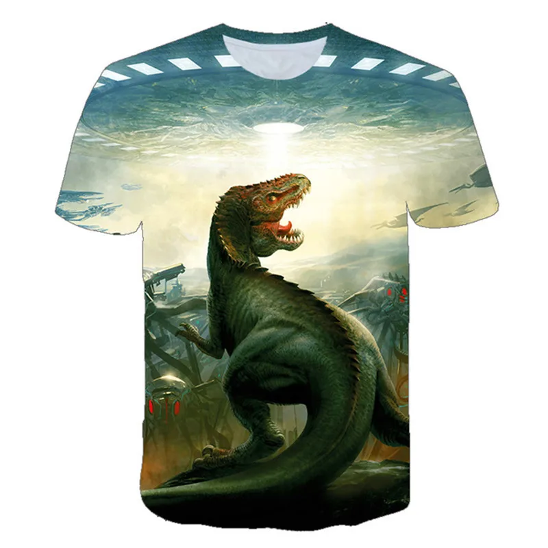 

3D Dinosaur T shirt Kids Printed Dino Tshirt Funny Summer Jurassic Park Tops Cartoon Jurassic Offline Park Boys Girls Clothes
