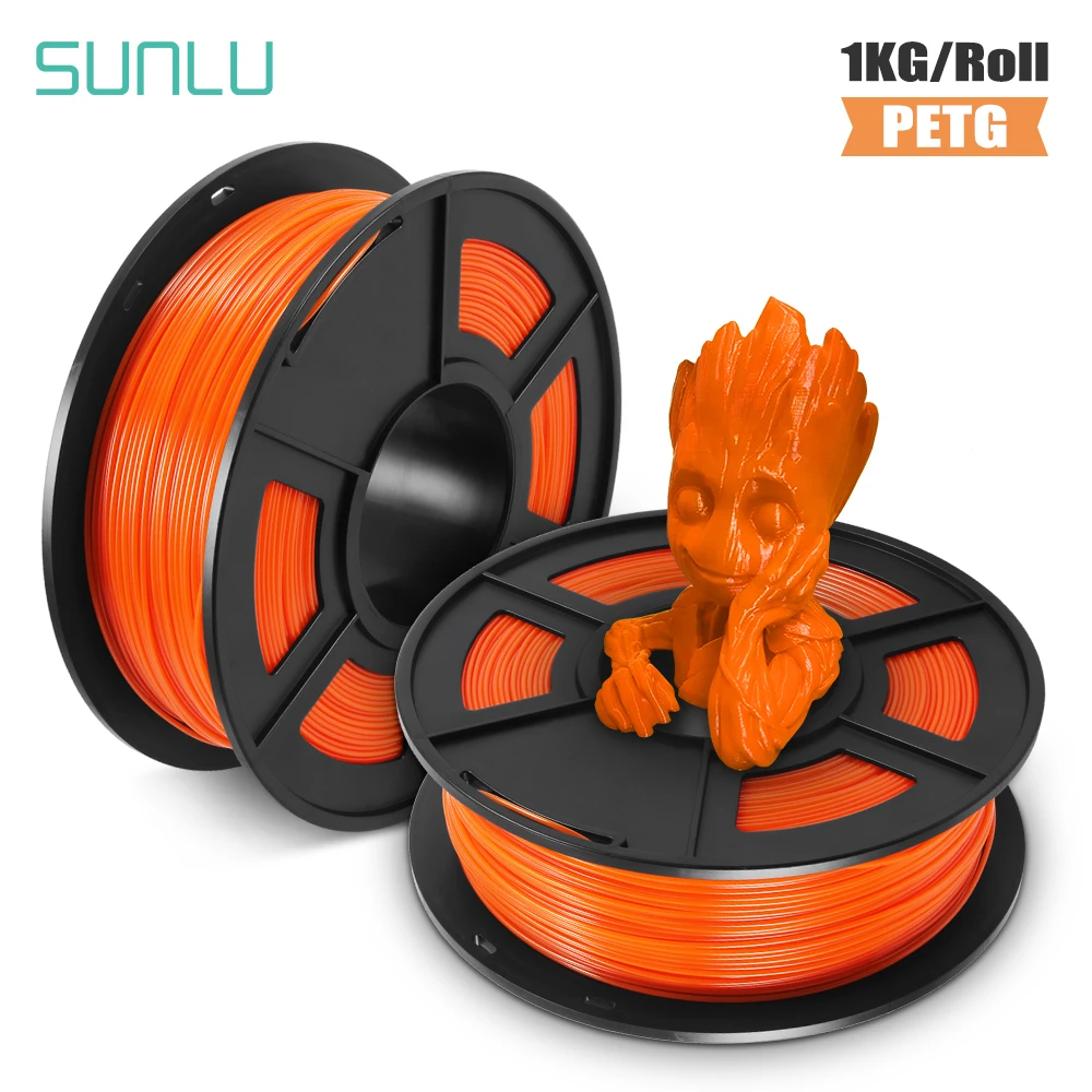 SUNLU 1 75 мм PETG 3D Принтер Нити точность размеров +/-0 02 2 фунтов (1 кг) катушка PLA нить petg