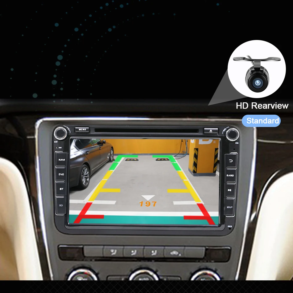 Eunavi 8 ''2 din Android 9 Автомобильный dvd Радио для VW Volkswagen Polo Jetta passat b6 b7 cc fabia skoda Touran golf 6 Tiguan gps Navi