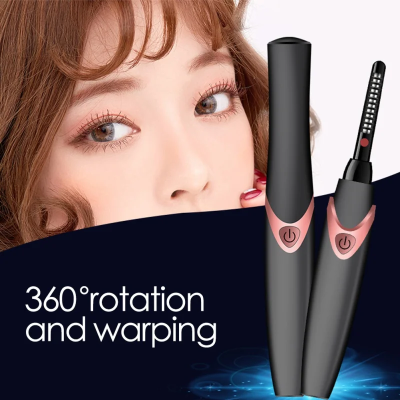 

Heated Eyelash Curler USB Rechargeable Electric Eyelash Curler Long-Lasting 2 Temperature Convenient Portable New