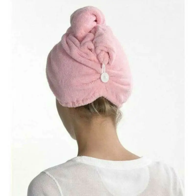 Горячая микрофибра Полотенца быстросохнущая волосы магия Сушка Тюрбан