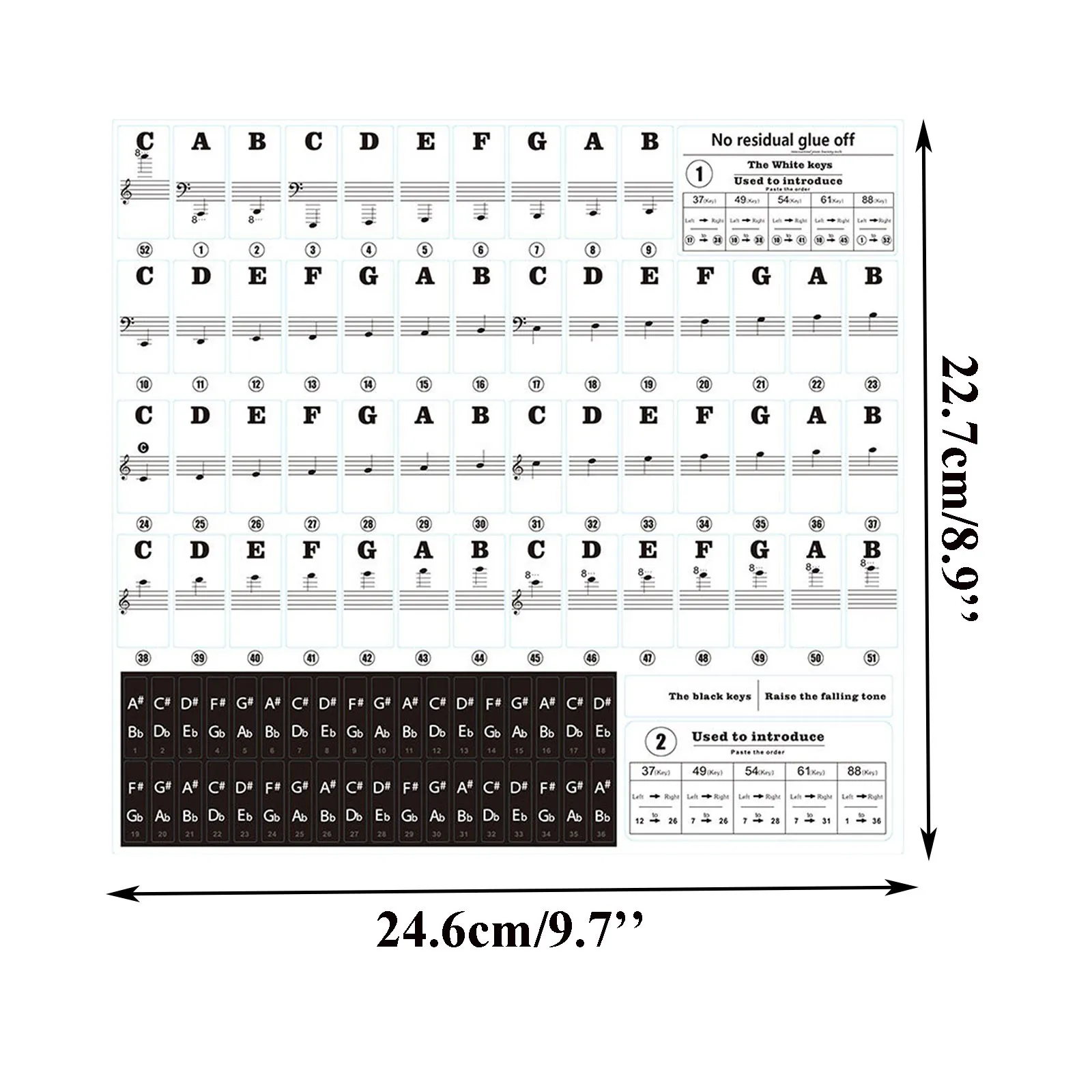 Прозрачная Съемная наклейка в музыкальном стиле Примечания пианино наклейки