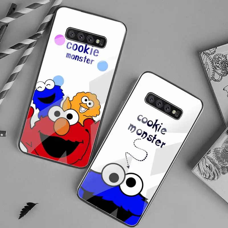 Чехол для телефона с изображением монстра эльмо из закаленного стекла печенья