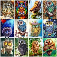 diy 5d full diamond embroidery animal mosaic diamond painting colorful owl handmade furniture jewelry hobby gifts