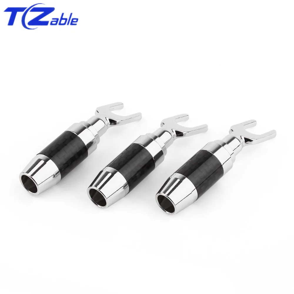 Родием контрольные выводы вилки типа банан Spader разъем U/Y лопата Динамик аудио