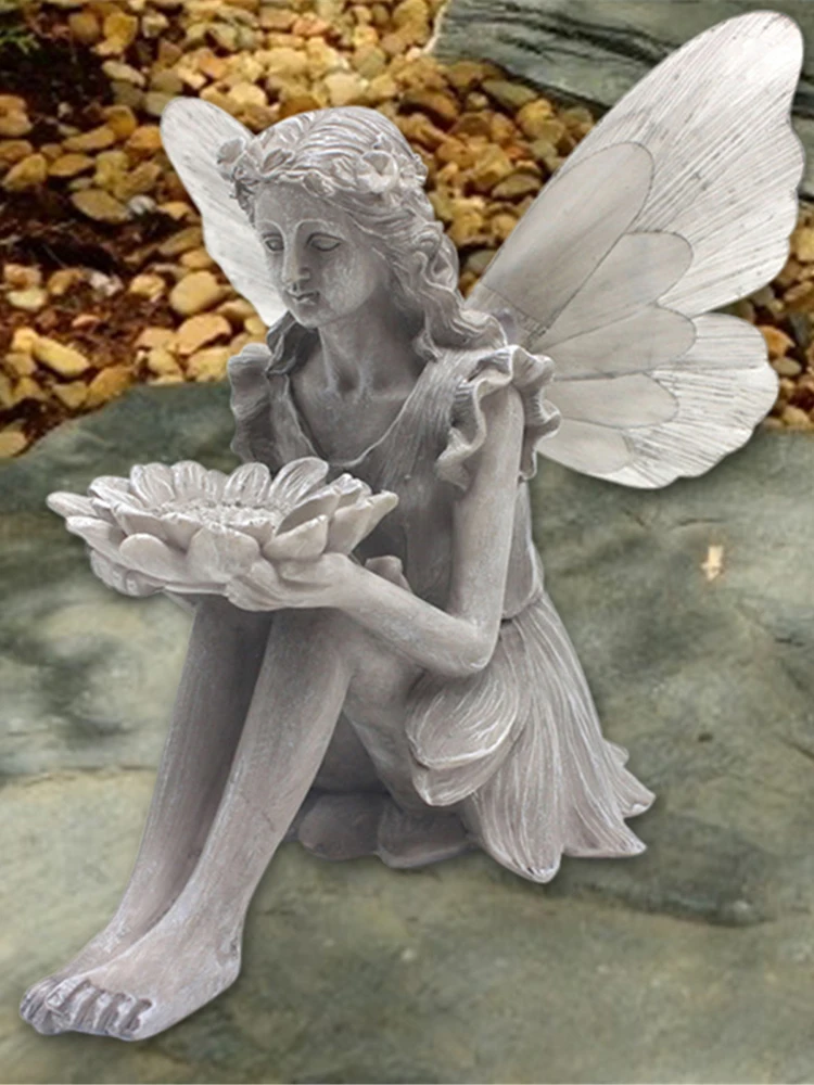 Suower сказочная статуя Ангел искусственная птица фидерное украшение уличная