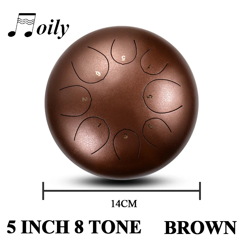 High Quality 5.5 Inch Tongue Drum 8-Tone Steel Drums C Key Hand Pan with Stick Carry Bag Percussion Instrument | Спорт и развлечения