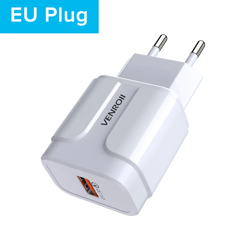 White EU 5 в 3 А USB зарядное устройство EU US Plug Quick Charge 3,0 адаптер для телефона Xiaomi 10 9 8 Redmi 18 Вт быстрое зарядное устройство для huawei Honor Oneplus LG - Тип штекера: White EU
