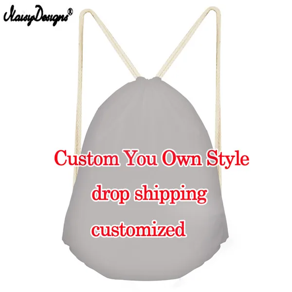 customized -z3 Модные Рождественские Сумки на шнурке с лисами для девочек и мальчиков; Детская Женская сумка; Прямая поставка; Индивидуальный рюкзак для подростков - Цвет: customized -z3
