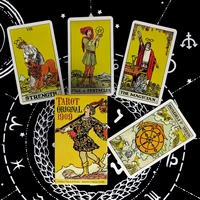 new original 1909 tarot cards prophecy divination deck english version entertainment board game 78 sheetsbox