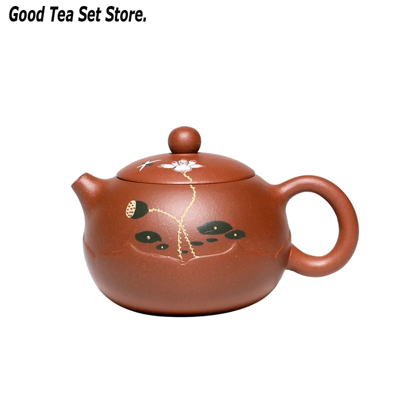 Чайный набор из исинской глины 6 76 унции Фиолетовый Глиняный чайник с рисунком